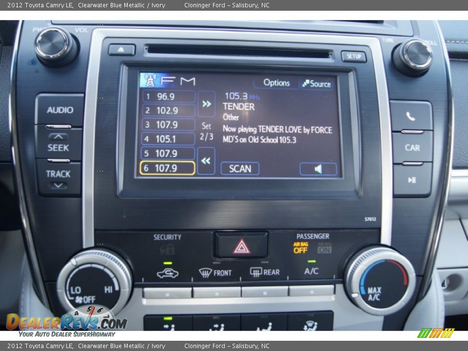 2012 Toyota Camry LE Clearwater Blue Metallic / Ivory Photo #27