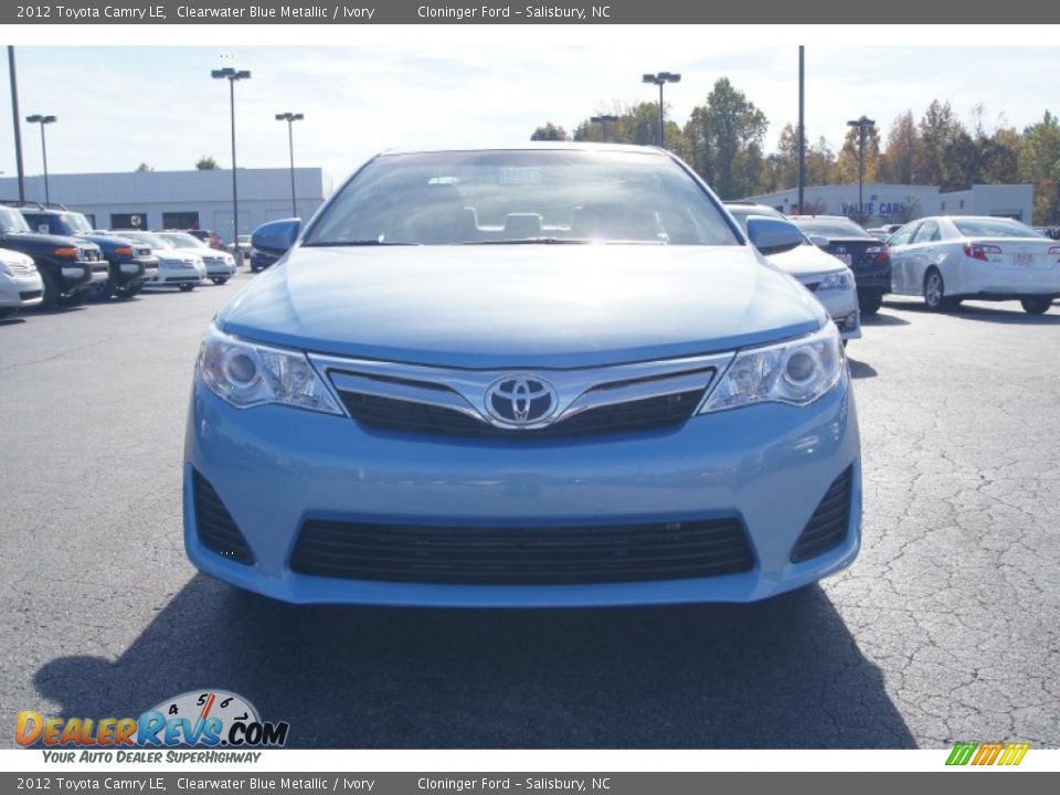 2012 Toyota Camry LE Clearwater Blue Metallic / Ivory Photo #35