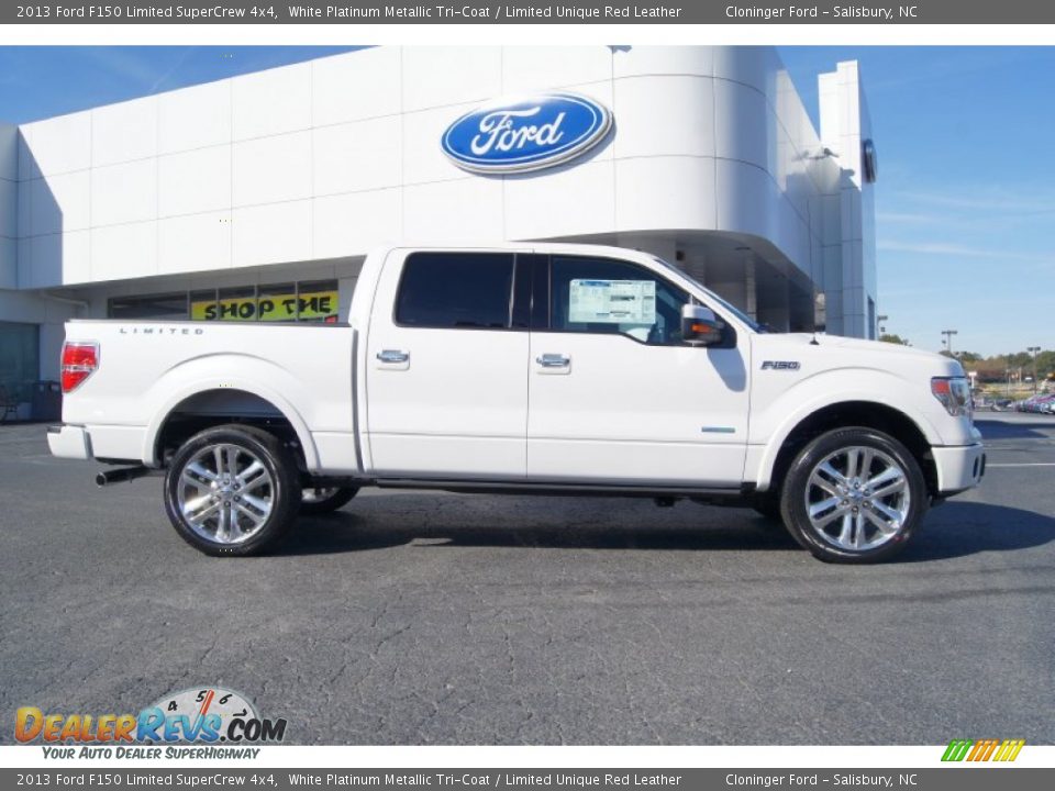 White Platinum Metallic Tri-Coat 2013 Ford F150 Limited SuperCrew 4x4 Photo #2