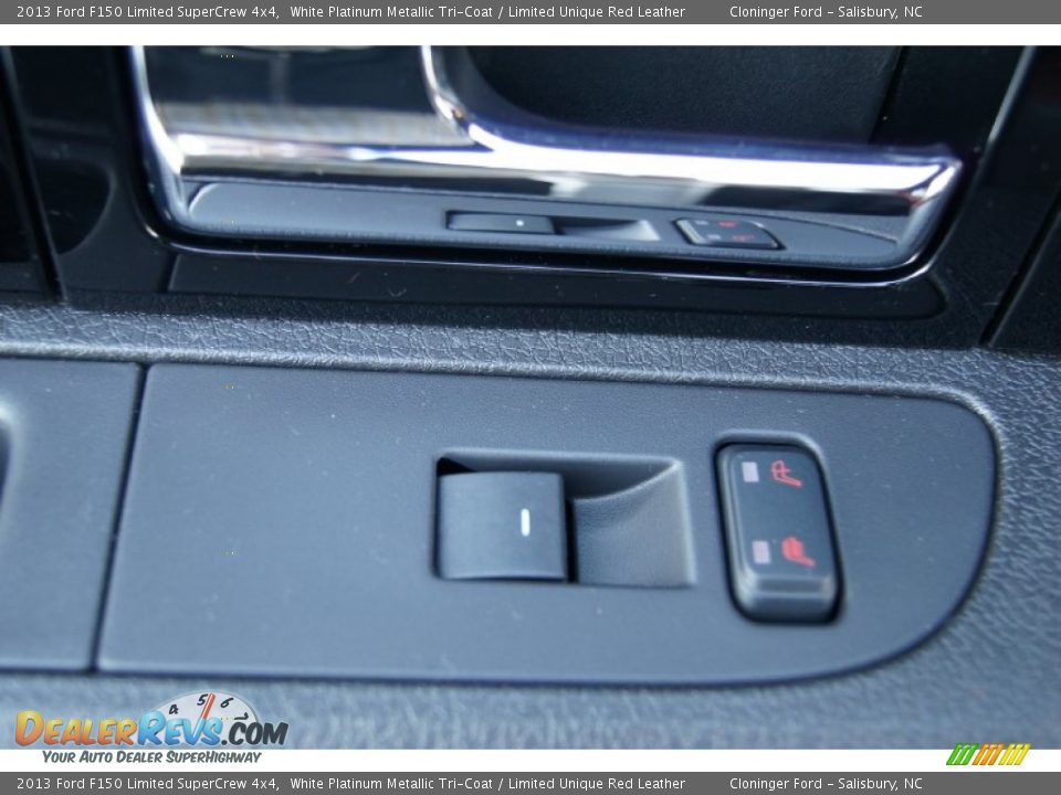 2013 Ford F150 Limited SuperCrew 4x4 White Platinum Metallic Tri-Coat / Limited Unique Red Leather Photo #13
