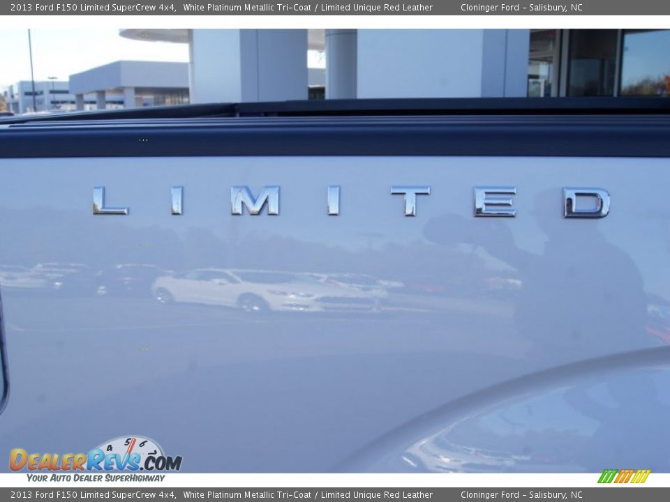 2013 Ford F150 Limited SuperCrew 4x4 White Platinum Metallic Tri-Coat / Limited Unique Red Leather Photo #22