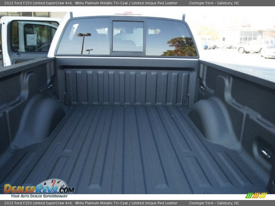 2013 Ford F150 Limited SuperCrew 4x4 White Platinum Metallic Tri-Coat / Limited Unique Red Leather Photo #24