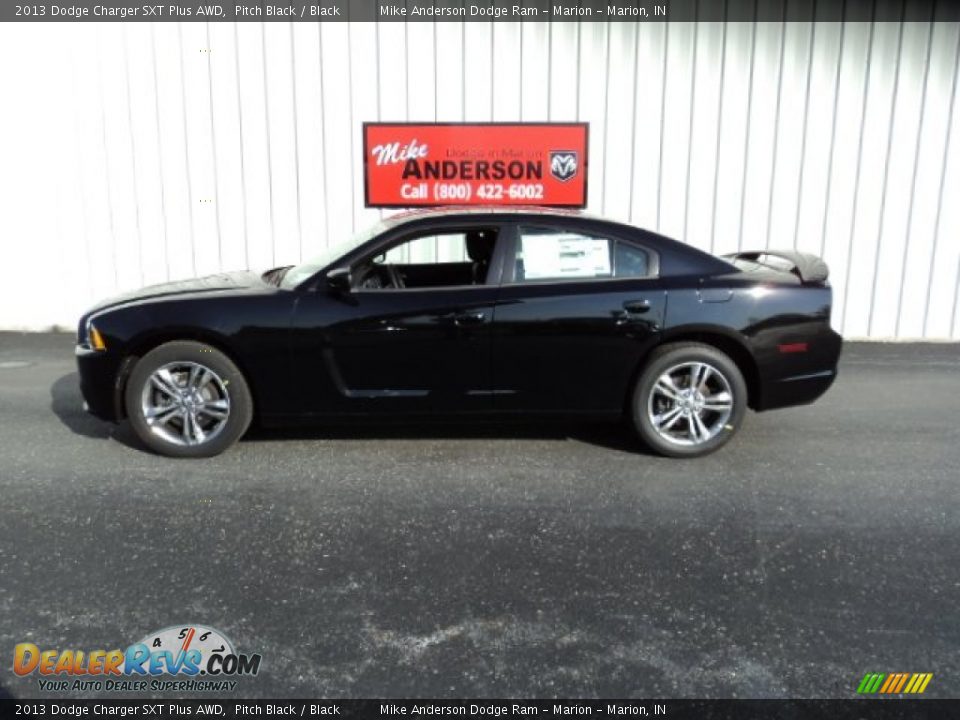 2013 Dodge Charger SXT Plus AWD Pitch Black / Black Photo #1