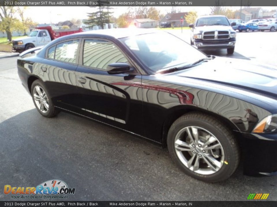 2013 Dodge Charger SXT Plus AWD Pitch Black / Black Photo #3