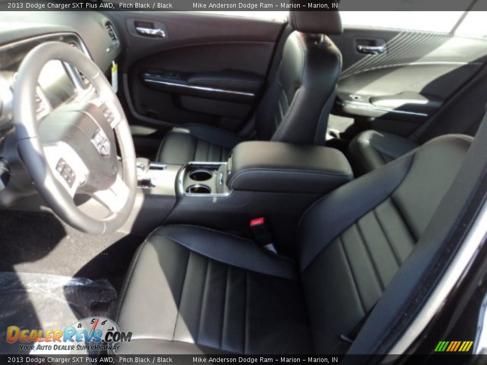 2013 Dodge Charger SXT Plus AWD Pitch Black / Black Photo #10