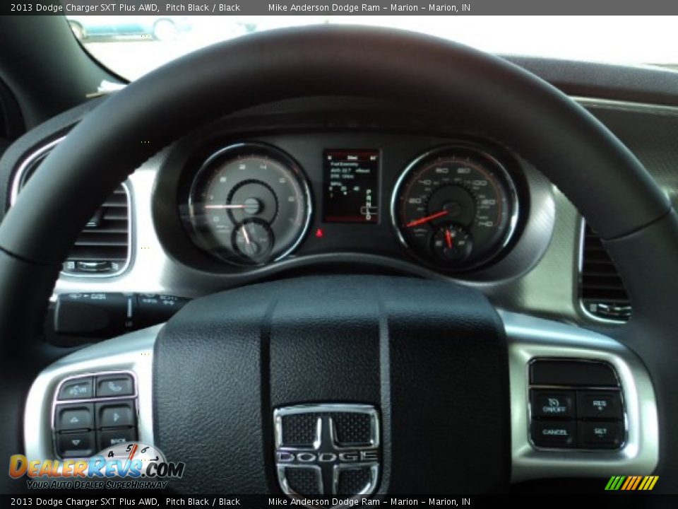 2013 Dodge Charger SXT Plus AWD Pitch Black / Black Photo #12