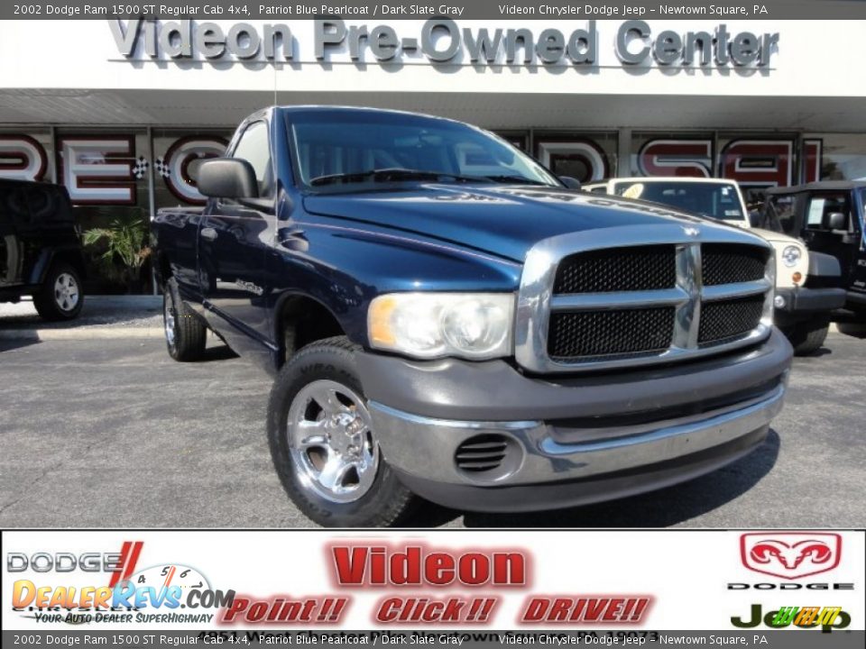 2002 Dodge Ram 1500 ST Regular Cab 4x4 Patriot Blue Pearlcoat / Dark Slate Gray Photo #1