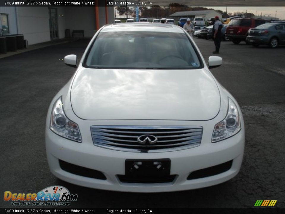 2009 Infiniti G 37 x Sedan Moonlight White / Wheat Photo #3