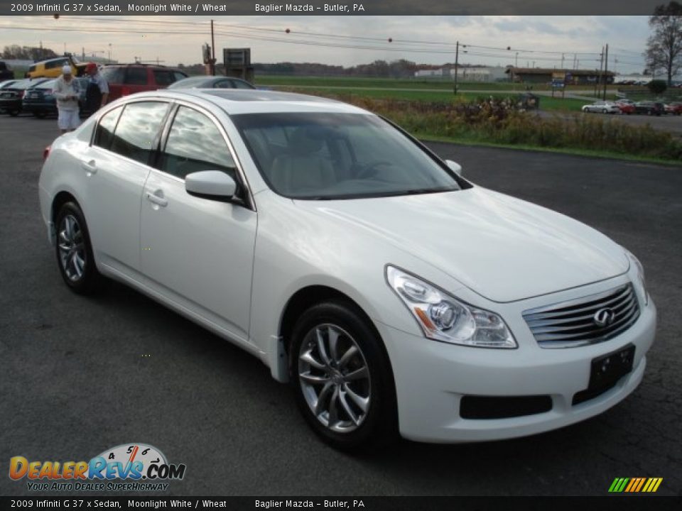2009 Infiniti G 37 x Sedan Moonlight White / Wheat Photo #4