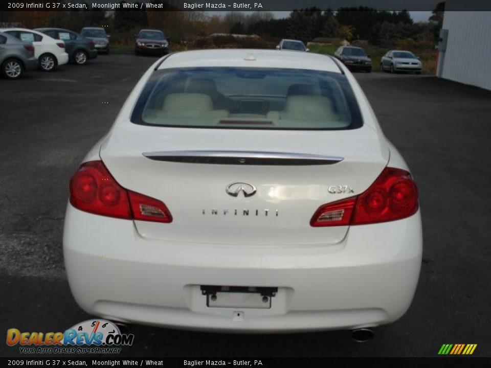 2009 Infiniti G 37 x Sedan Moonlight White / Wheat Photo #7