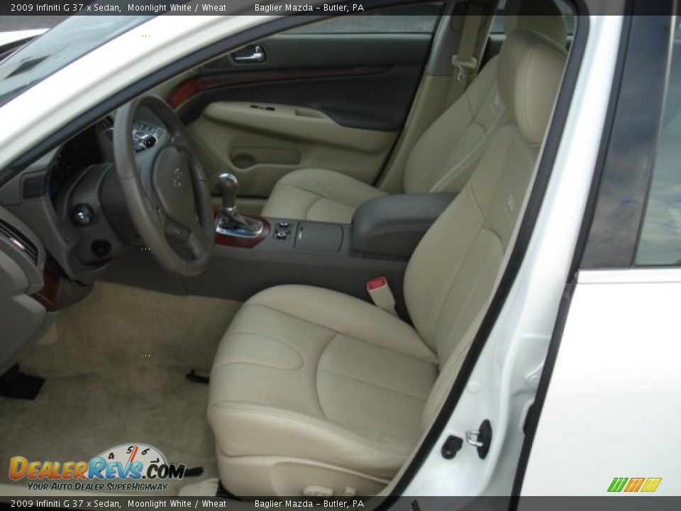 2009 Infiniti G 37 x Sedan Moonlight White / Wheat Photo #11
