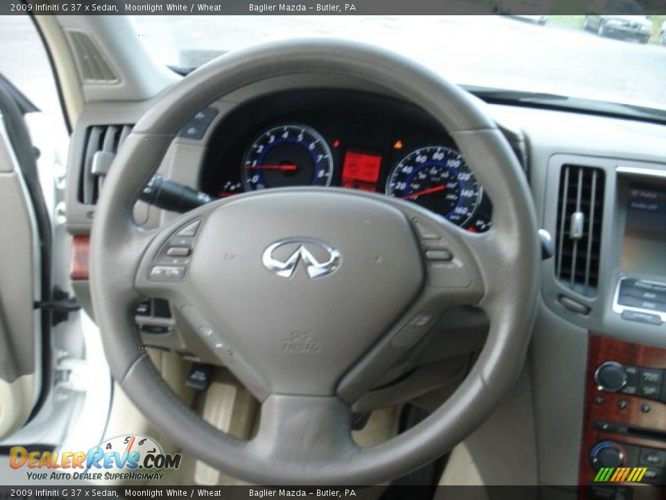2009 Infiniti G 37 x Sedan Moonlight White / Wheat Photo #22