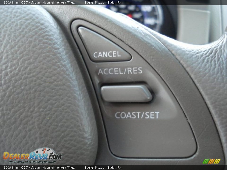 2009 Infiniti G 37 x Sedan Moonlight White / Wheat Photo #23