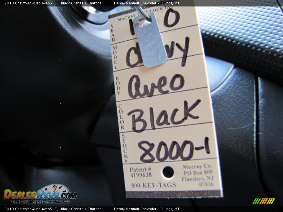 2010 Chevrolet Aveo Aveo5 LT Black Granite / Charcoal Photo #20