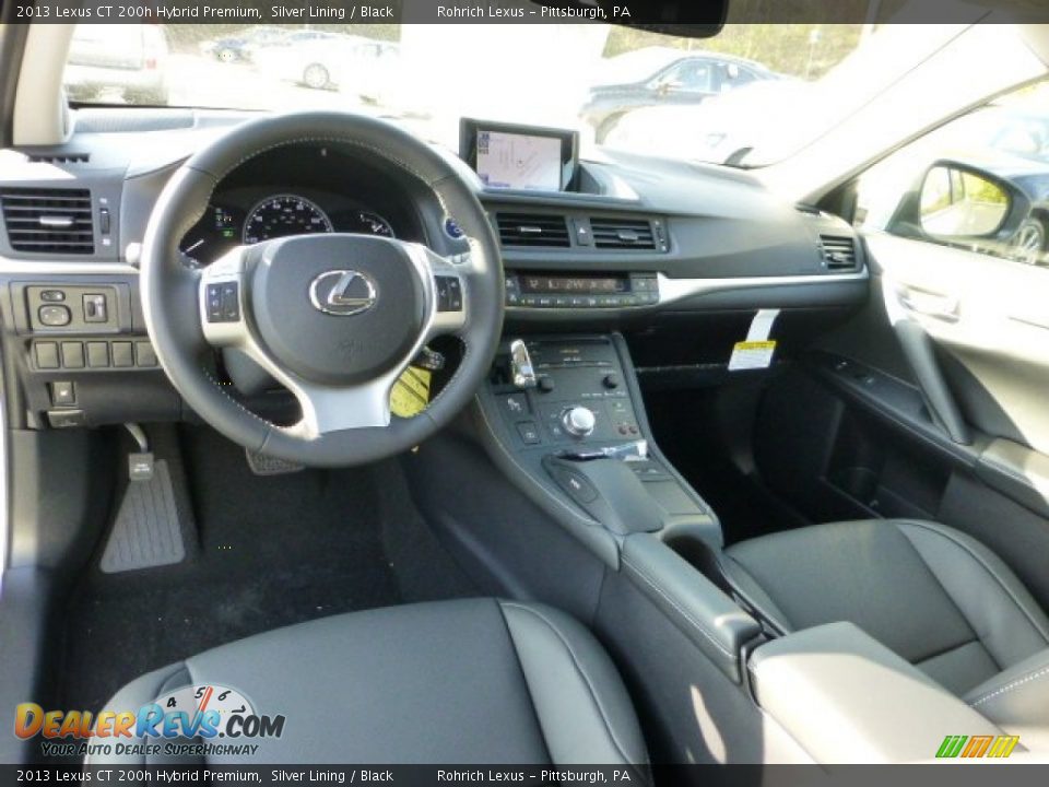 Black Interior - 2013 Lexus CT 200h Hybrid Premium Photo #12