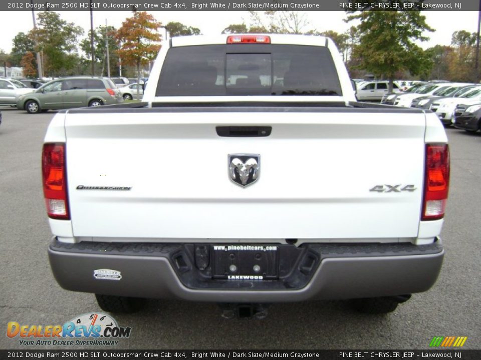 2012 Dodge Ram 2500 HD SLT Outdoorsman Crew Cab 4x4 Bright White / Dark Slate/Medium Graystone Photo #8