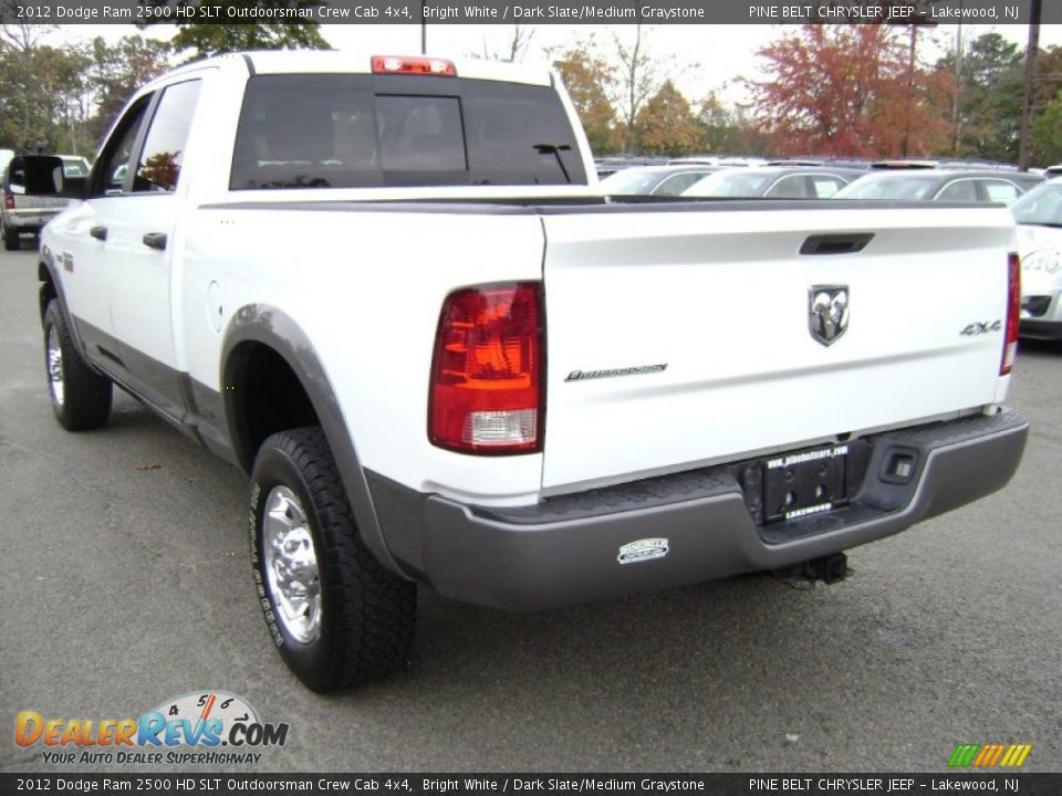 2012 Dodge Ram 2500 HD SLT Outdoorsman Crew Cab 4x4 Bright White / Dark Slate/Medium Graystone Photo #9