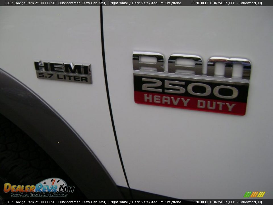 2012 Dodge Ram 2500 HD SLT Outdoorsman Crew Cab 4x4 Bright White / Dark Slate/Medium Graystone Photo #10