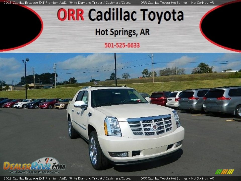 2013 Cadillac Escalade EXT Premium AWD White Diamond Tricoat / Cashmere/Cocoa Photo #1