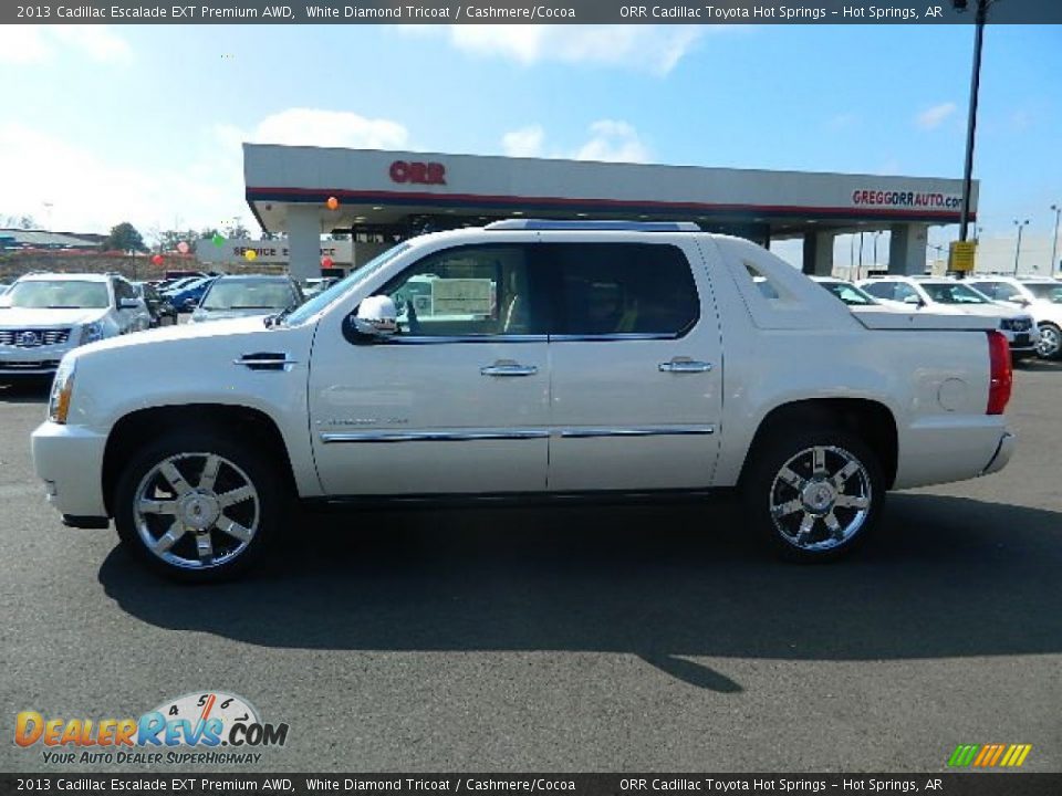 2013 Cadillac Escalade EXT Premium AWD White Diamond Tricoat / Cashmere/Cocoa Photo #6