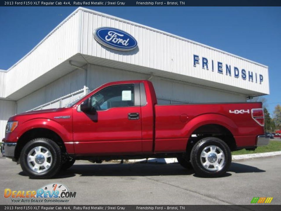 2013 Ford F150 XLT Regular Cab 4x4 Ruby Red Metallic / Steel Gray Photo #1