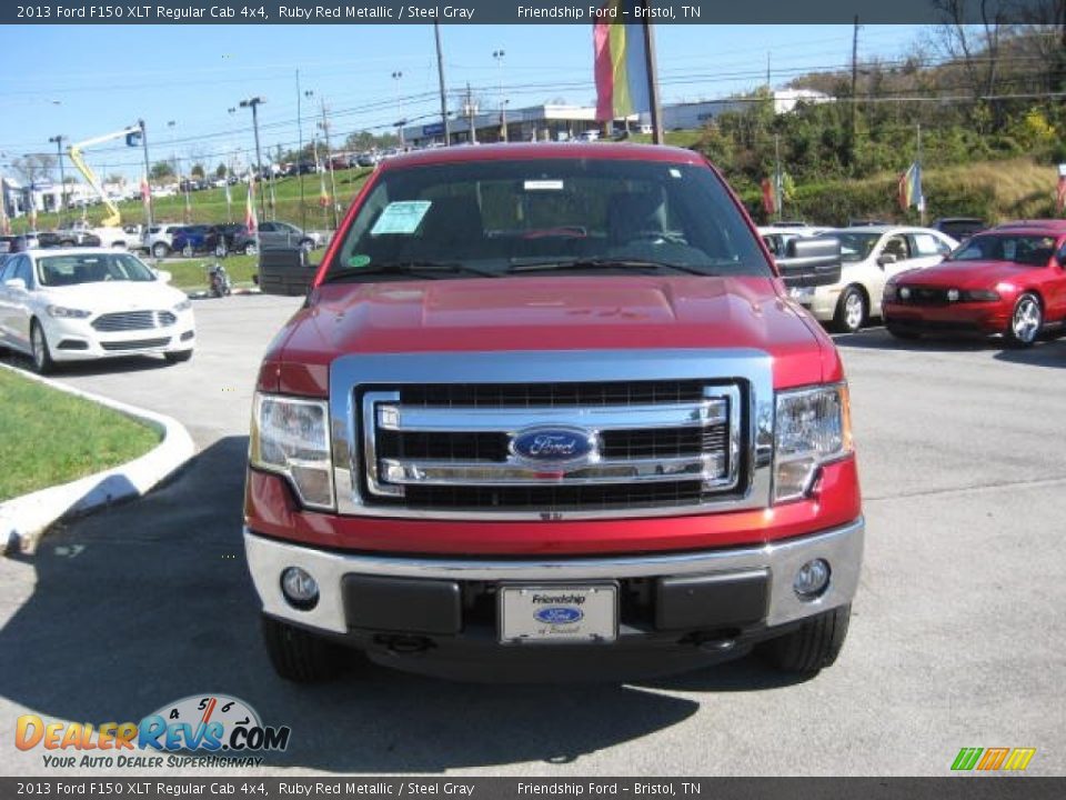 2013 Ford F150 XLT Regular Cab 4x4 Ruby Red Metallic / Steel Gray Photo #3
