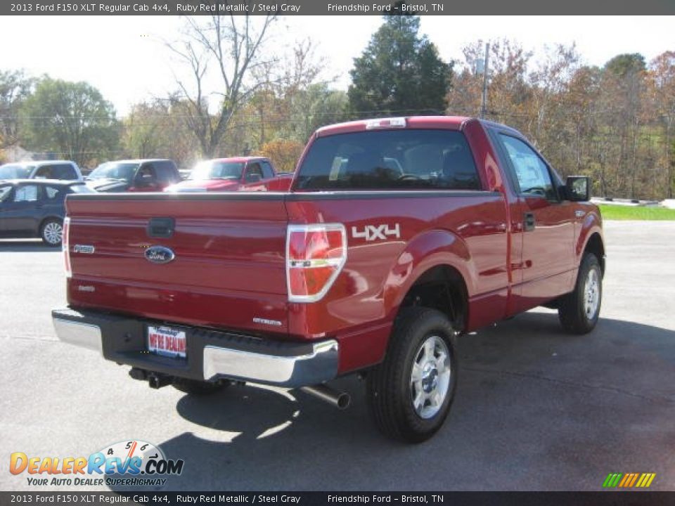 2013 Ford F150 XLT Regular Cab 4x4 Ruby Red Metallic / Steel Gray Photo #6
