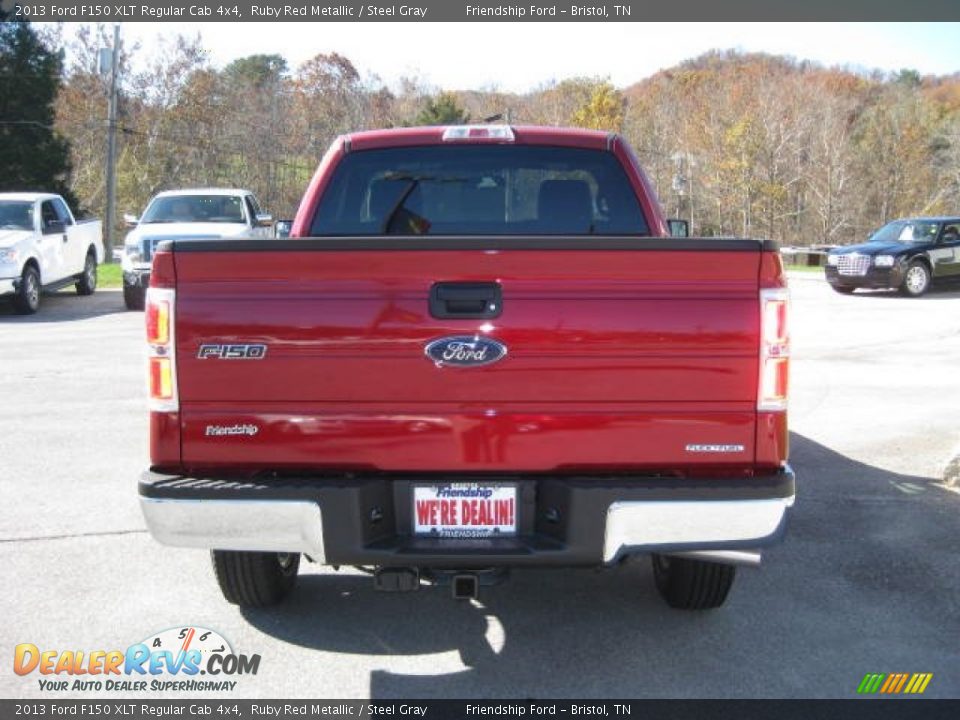 2013 Ford F150 XLT Regular Cab 4x4 Ruby Red Metallic / Steel Gray Photo #7