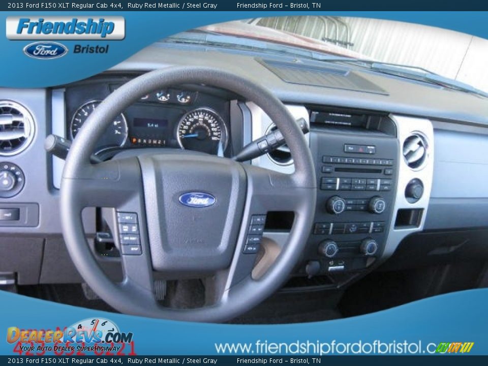 2013 Ford F150 XLT Regular Cab 4x4 Ruby Red Metallic / Steel Gray Photo #17