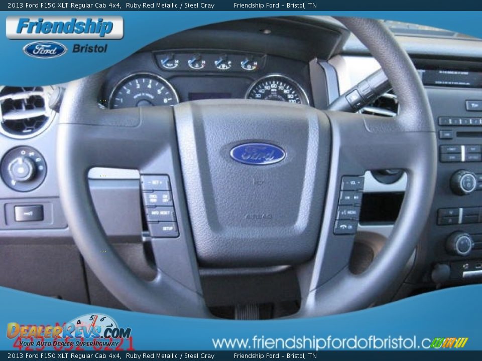 2013 Ford F150 XLT Regular Cab 4x4 Ruby Red Metallic / Steel Gray Photo #19