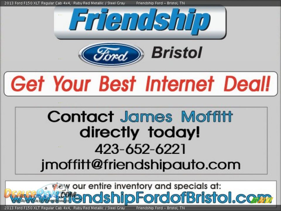 Dealer Info of 2013 Ford F150 XLT Regular Cab 4x4 Photo #24