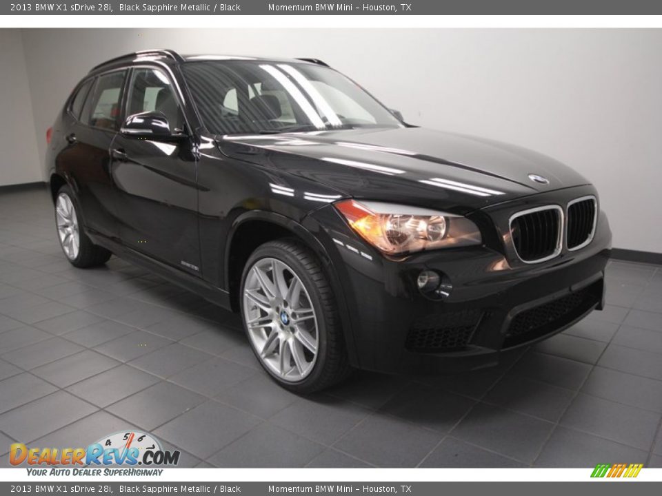 2013 BMW X1 sDrive 28i Black Sapphire Metallic / Black Photo #1