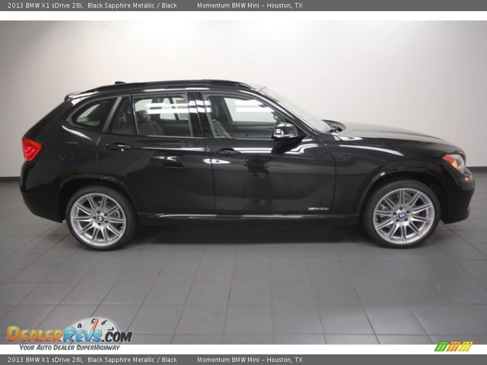 2013 BMW X1 sDrive 28i Black Sapphire Metallic / Black Photo #2