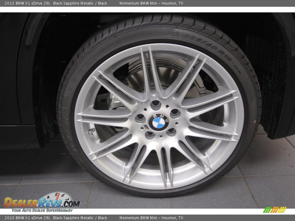 2013 BMW X1 sDrive 28i Black Sapphire Metallic / Black Photo #7