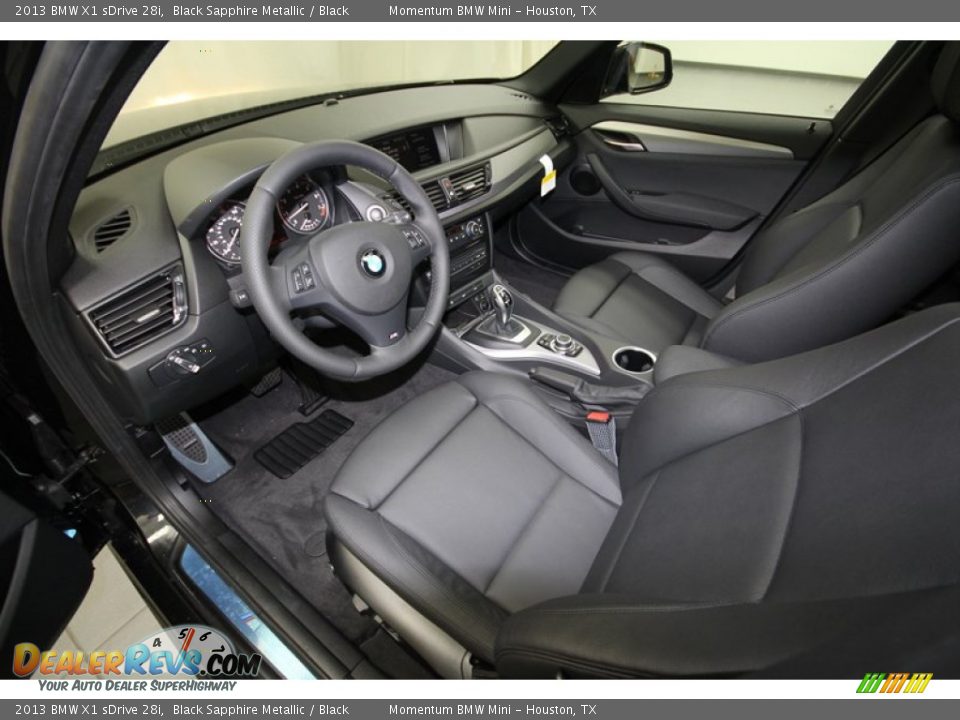 2013 BMW X1 sDrive 28i Black Sapphire Metallic / Black Photo #11