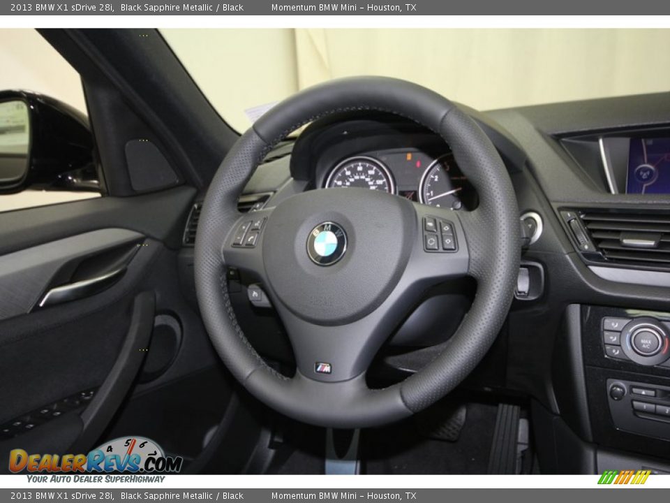 2013 BMW X1 sDrive 28i Black Sapphire Metallic / Black Photo #25