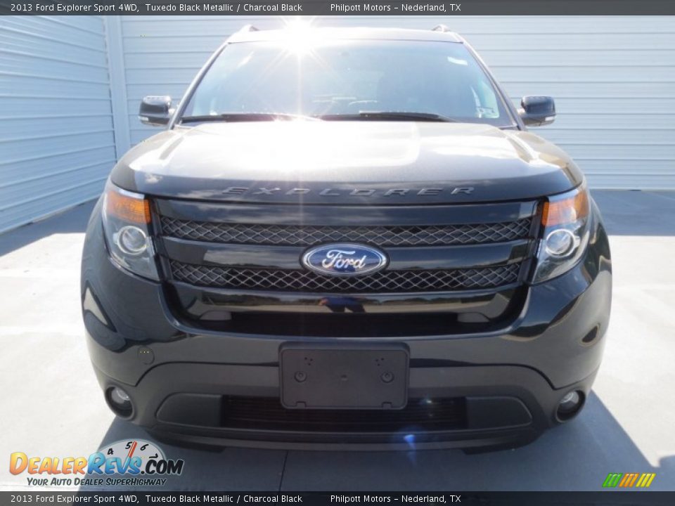 2013 Ford Explorer Sport 4WD Tuxedo Black Metallic / Charcoal Black Photo #7