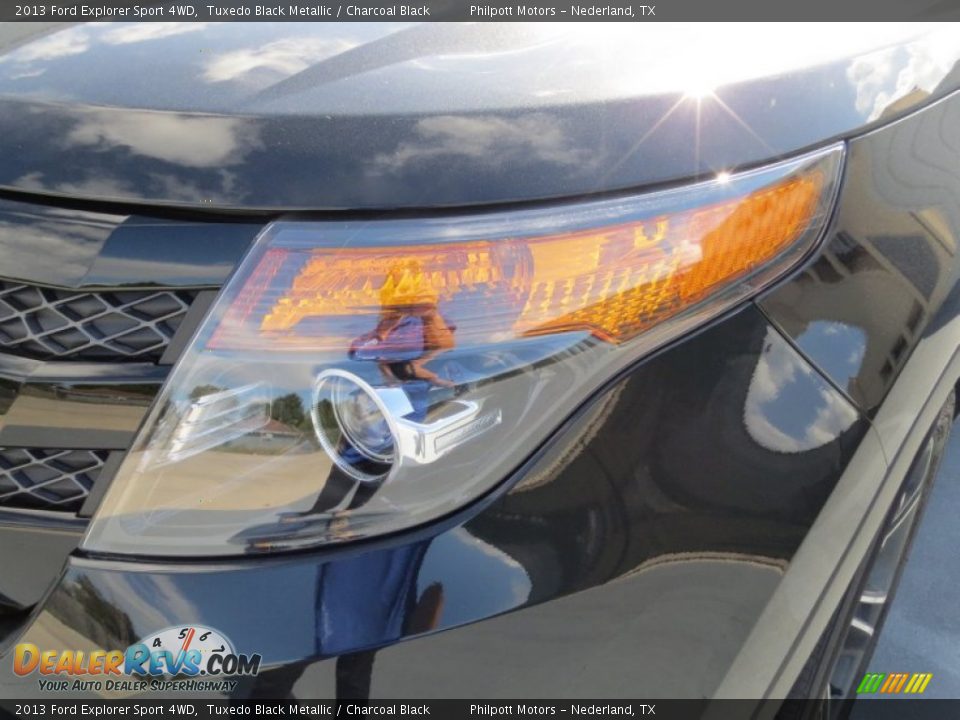 2013 Ford Explorer Sport 4WD Tuxedo Black Metallic / Charcoal Black Photo #8