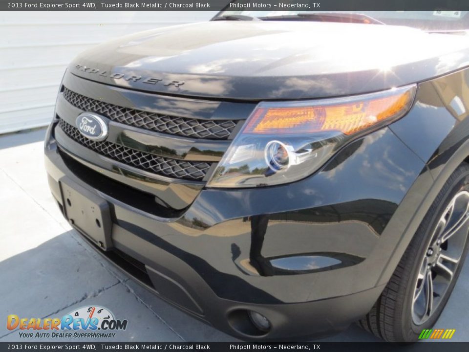 2013 Ford Explorer Sport 4WD Tuxedo Black Metallic / Charcoal Black Photo #9