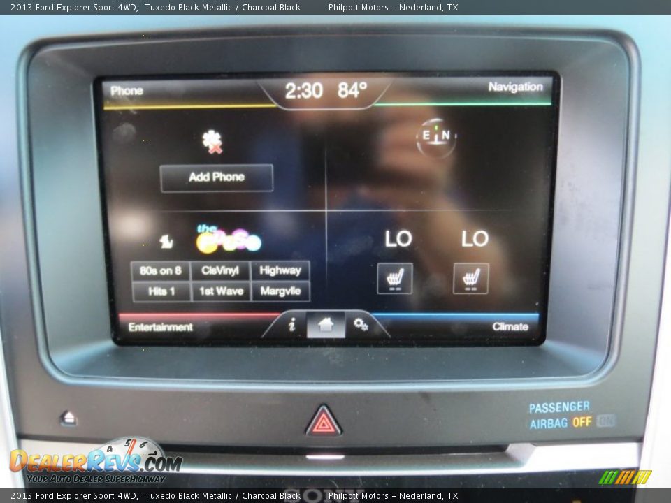 2013 Ford Explorer Sport 4WD Tuxedo Black Metallic / Charcoal Black Photo #25