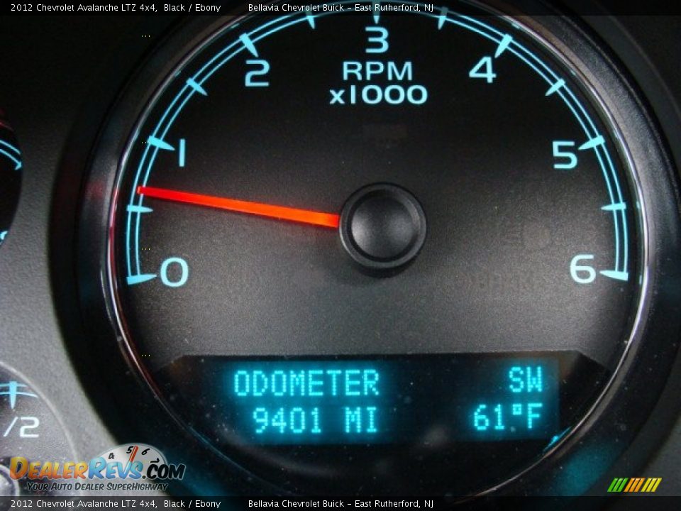 2012 Chevrolet Avalanche LTZ 4x4 Black / Ebony Photo #10