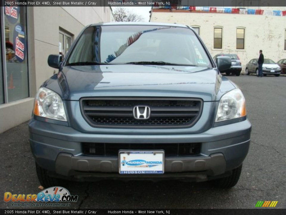 2005 Honda Pilot EX 4WD Steel Blue Metallic / Gray Photo #2