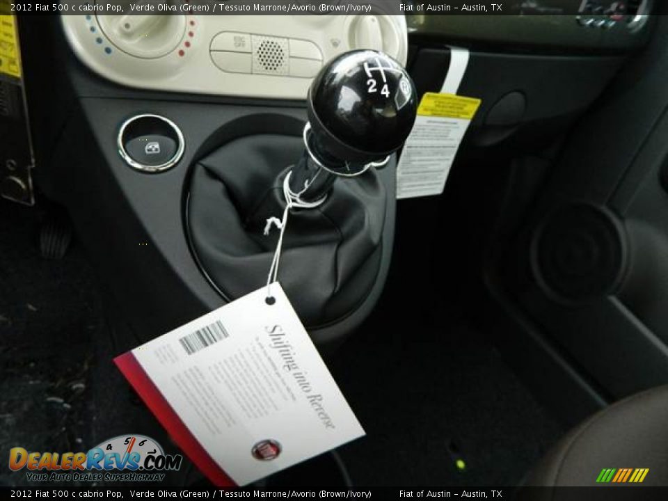2012 Fiat 500 c cabrio Pop Verde Oliva (Green) / Tessuto Marrone/Avorio (Brown/Ivory) Photo #8