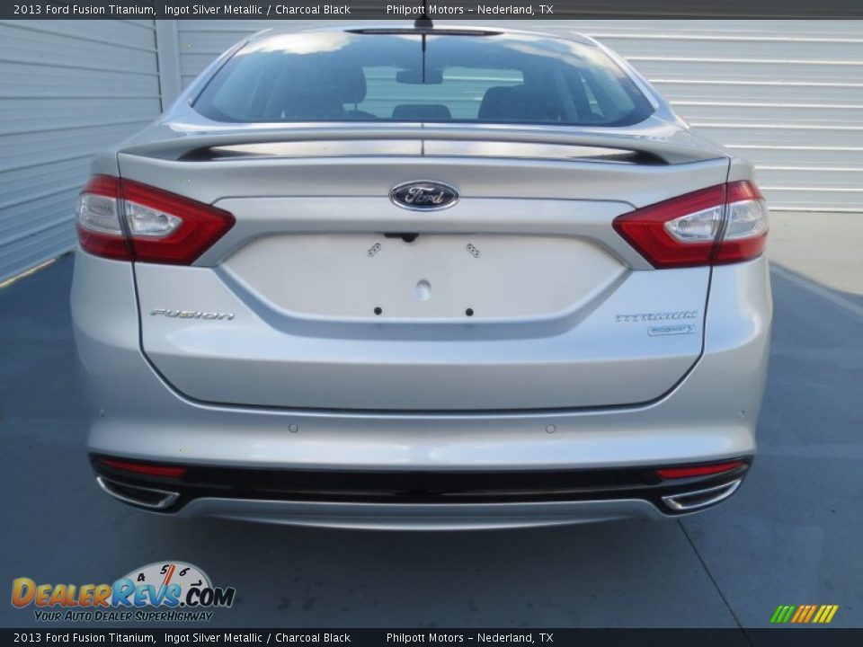 2013 Ford Fusion Titanium Ingot Silver Metallic / Charcoal Black Photo #4