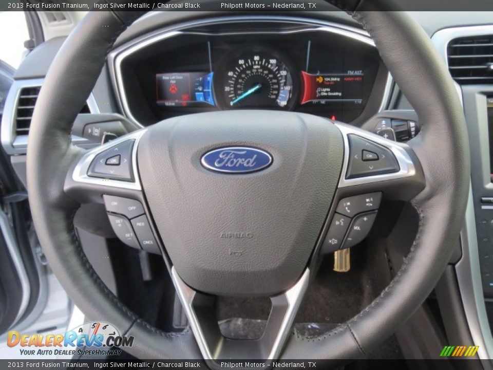 2013 Ford Fusion Titanium Steering Wheel Photo #30