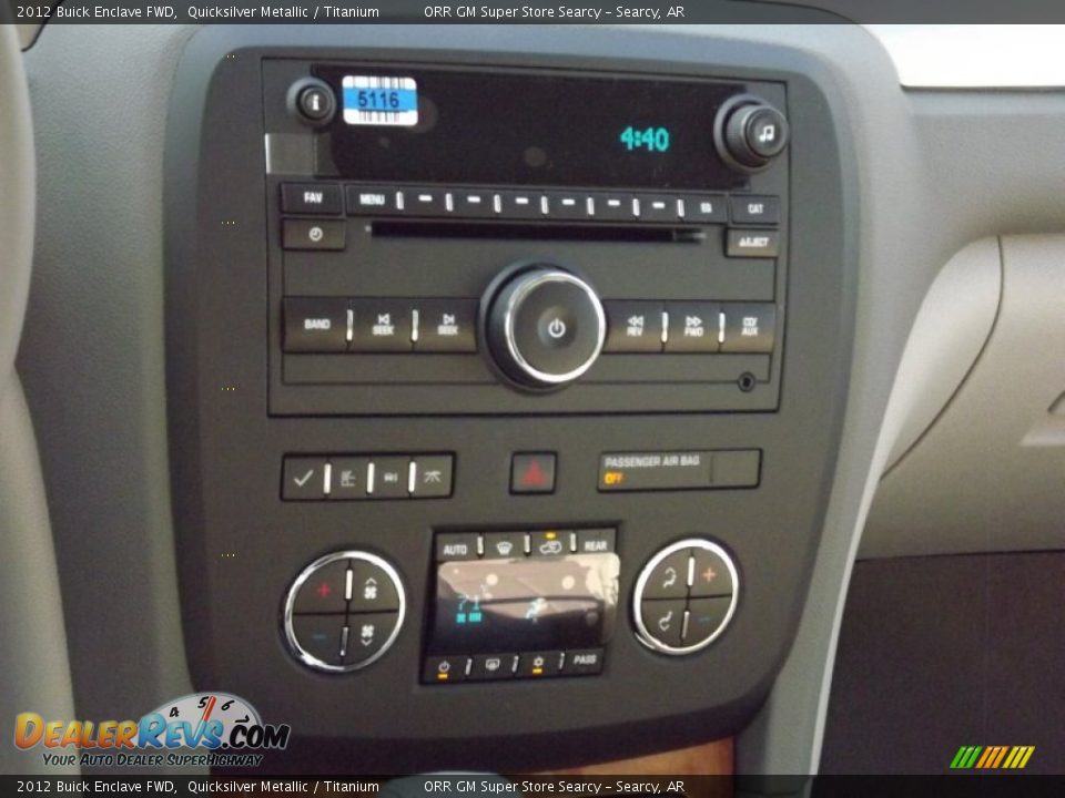 2012 Buick Enclave FWD Quicksilver Metallic / Titanium Photo #10