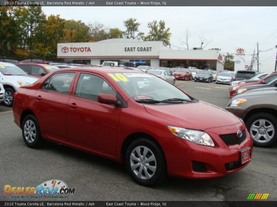2010 Toyota Corolla LE Barcelona Red Metallic / Ash Photo #1