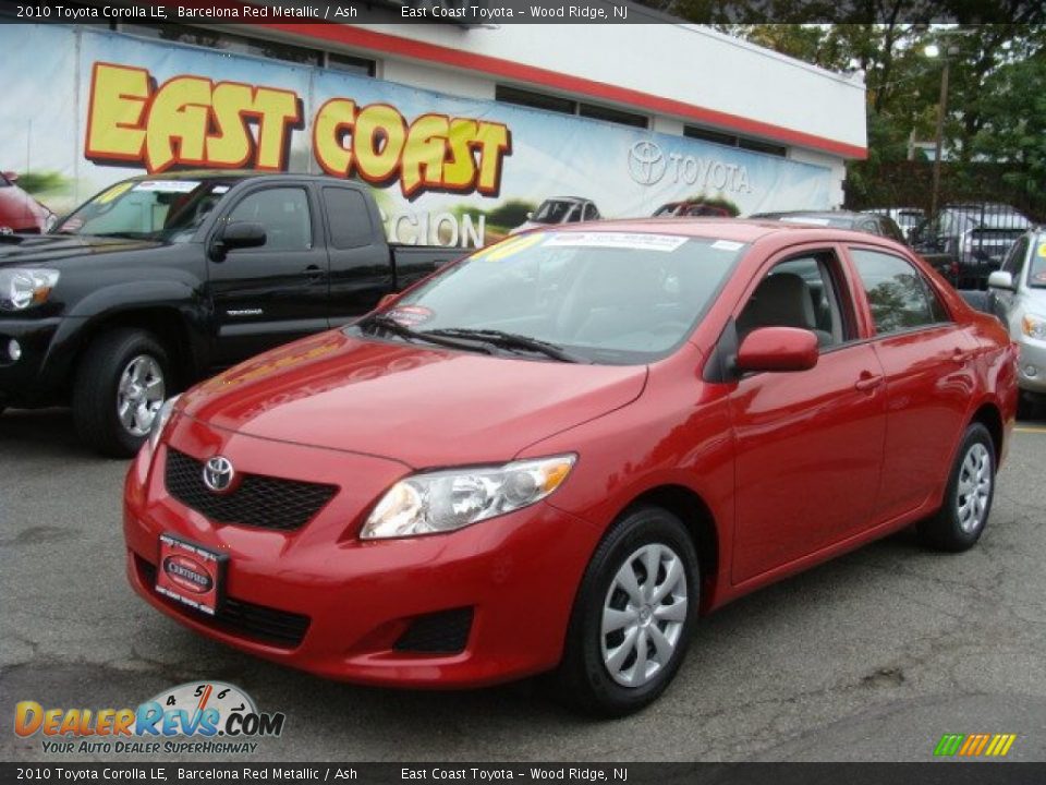 2010 Toyota Corolla LE Barcelona Red Metallic / Ash Photo #3