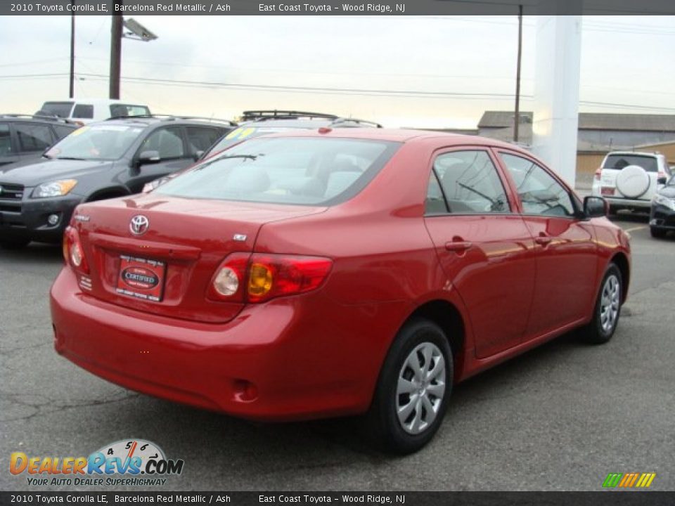 2010 Toyota Corolla LE Barcelona Red Metallic / Ash Photo #4