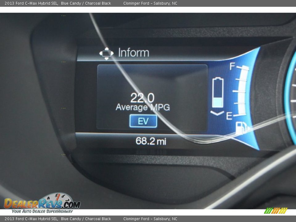 2013 Ford C-Max Hybrid SEL Blue Candy / Charcoal Black Photo #35